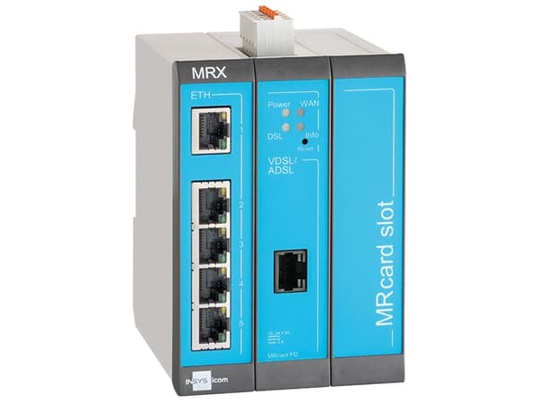 INSYS icom MRX MRX3 DSL - Annex-B - ruter - DSL-modem 5-port svitsj - DIN-skinnemonterbar