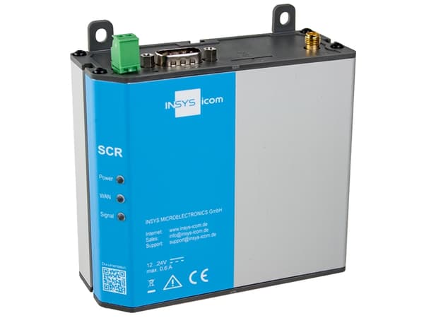 INSYS icom SCR-L 200 - Router - WWAN 2-portsswitch - Modbus - DIN-skenmonterbar, väggmonterbar