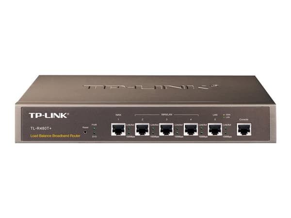 TP-Link TL-R480T+ - Ruter 3-portssvitsj WAN-porter: 2 Sort