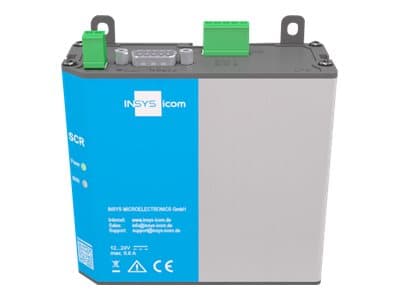 INSYS icom SCR-E 300 - Ruter 2-port svitsj - Modbus - DIN-skinnemonterbar, veggmonterbar