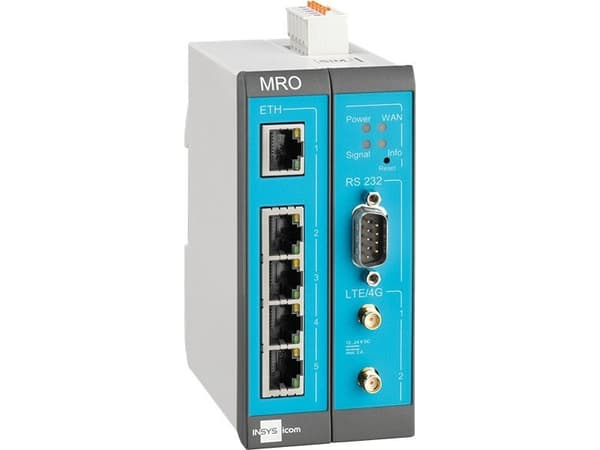 INSYS icom MRO L210 - Ruter - WWAN Modbus - DIN-skinnemonterbar
