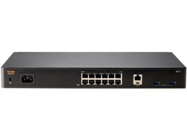HPE Aruba 9012 (RW) - Gateway - 12 portar - GigE, ZigBee, NFC, Bluetooth 5.0 - ZigBee, NFC, Bluetooth - molnstyrd - BTO - rackmonterbar