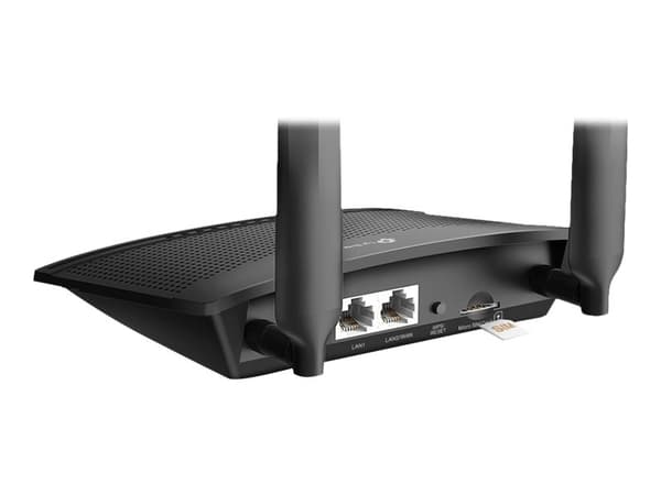 TP-Link TL-MR100, Wi-Fi 4 (802.11n), Yksi kaista (2,4 GHz), Ethernet LAN, 3G, Musta, Pöytäreititin