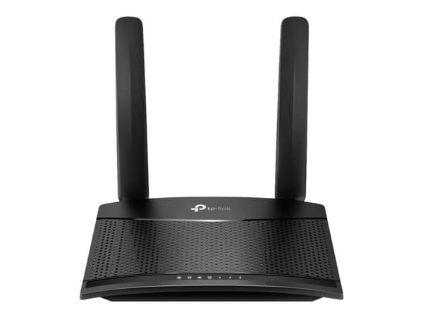 TP-Link TL-MR100, Wi-Fi 4 (802.11n), Yksi kaista (2,4 GHz), Ethernet LAN, 3G, Musta, Pöytäreititin