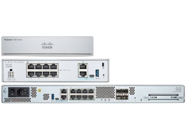 Cisco FirePOWER 1150 neste generasjons brannmur - Brannmur - luftstrøm foran til bak - 1U - rackmonterbar
