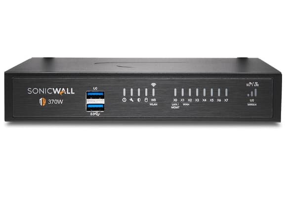 SonicWall TZ370 - Advanced Edition - sikkerhedsudstyr - med 1 års TotalSecure - GigE - työpöytätietokoneet