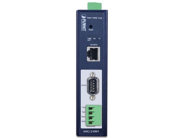 PLANET IMG-2100T, Blå, DIN-skinne/veggmontering, IP30, FCC 15 A, CE A, RoHS, 10,100 Mbit/s, IEEE 802.3, IEEE 802.3u