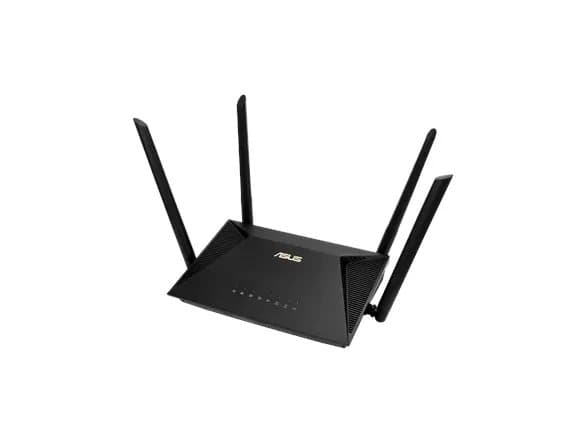 ASUS RT-AX53U - Trådløs ruter 3-portssvitsj - 1GbE - Wi-Fi 6 - Dobbeltbånd Sort