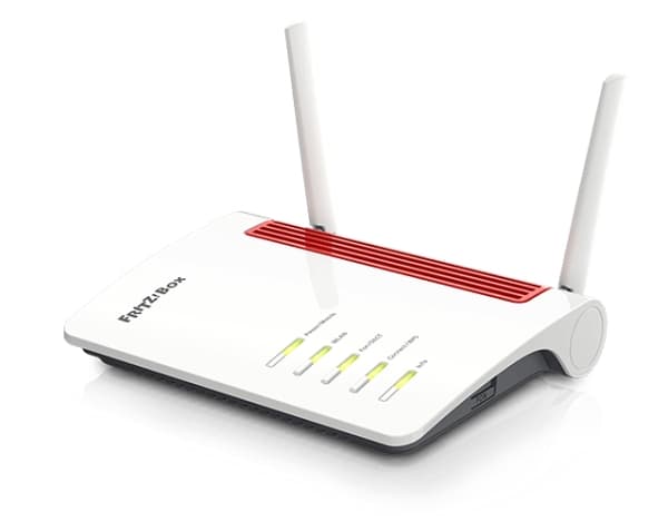 AVM FRITZ!Box 6850 5G - Trådløs ruter - WWAN 4-portssvitsj - 1GbE - Wi-Fi 5 - Dobbeltbånd - 3G, 4G, 5G - VoIP-telefonadapter