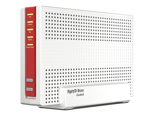 AVM FRITZ!Box 6690 Cable - Trådløs ruter - kabel-mdm 4-portssvitsj - 1GbE, 2.5GbE - Wi-Fi 6 - Dobbeltbånd - VoIP-telefonadapter (DECT)