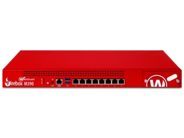 WatchGuard Firebox M390 - Sikkerhetsapparat - High Availability - med 3-års standardstøtte - 8 porter - 1GbE - AC 90 - 264 V