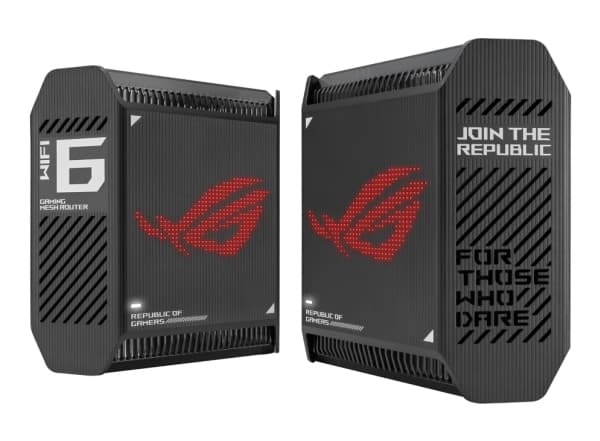 ASUS ROG Rapture GT6 - Wi-Fi-system - (2 rutere) - inntil 5800 kvadratfot - maske 1GbE, 2.5GbE - Wi-Fi 6 - Dobbeltbånd