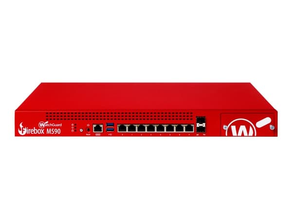 WatchGuard Firebox M590 High Availability - Sikkerhetsapparat - med 3-års standardstøtte - 1GbE