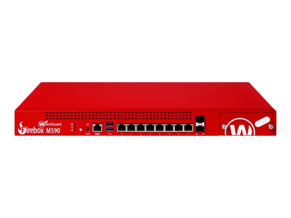 WatchGuard Firebox M590 High Availability - Sikkerhetsapparat - med 3-års standardstøtte - 1GbE