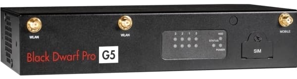Securepoint Black Dwarf Pro G5 VPN, 2830 Mbit/s, 420 Mbit/s, 900 MB/s, Wi-Fi 4 (802.11n), Wi-Fi 5 (802.11ac), 15 käyttäjä (t), Kaksitaajuus (2,4 GHz/