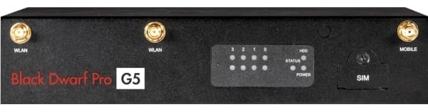 Securepoint Black Dwarf Pro G5 VPN, 2830 Mbit/s, 420 Mbit/s, 900 MB/s, Wi-Fi 4 (802.11n), Wi-Fi 5 (802.11ac), 15 käyttäjä (t), Kaksitaajuus (2,4 GHz/