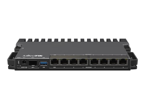 MikroTik RB5009UPR+S+IN - Ruter - 8-ports switch - GigE, 2,5 GigE Sort