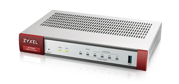 Zyxel ZyWALL ATP100 - Sikkerhedsapparat - med 1-års sikkerhedslicenstjenester - GigE - H.323, SIP - Cloud-administreret (ATP100-EU0112F)