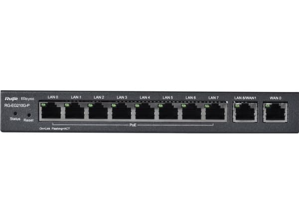 Maršrutizatorius NET ROUTER 1000M 10PORT 1SFP+/RG-EG210G-P RUIJIE Sort