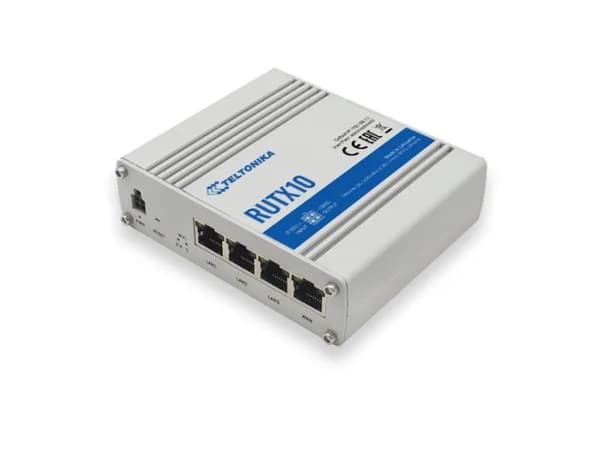 Teltonika RUTX10 - Trådløs ruter 4-portssvitsj - 1GbE - Wi-Fi 5 - Dobbeltbånd - DIN-skinnemonterbar
