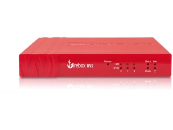 WatchGuard Firebox NV5 - Sikkerhetsapparat - med 5-års standardstøtte - 3 porter - 1GbE - skystyring