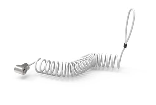 UNIVERSAL SECURITY CABLE LOCK/T-BAR W/ SECURITY TRAP SILVER