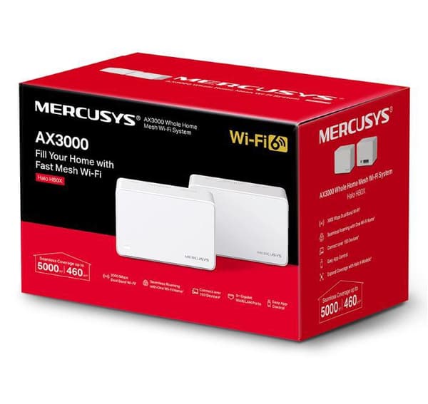 AX3000 Whole Home Mesh WiFi 6 System with PoE | Halo H80X (2-Pack) | 802.11ax | 574+2402 Mbit/s | 10/100/1000 Mbit/s | Ethernet LAN (RJ-45) ports 3 |