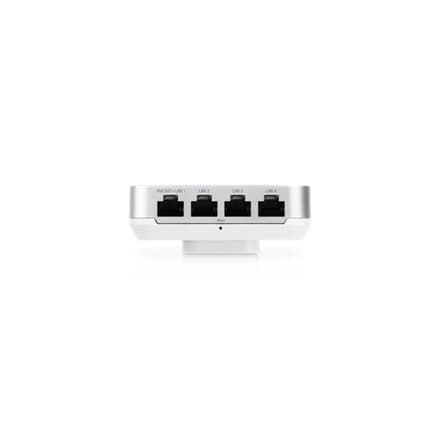 UBIQUITI In-Wall HD; WiFi 5; 6 spatial streams; 90 m² (1,000 ft²) coverage; 200+ connected devices; Powered using PoE/PoE+; (4) GbE ports with (1) PoE