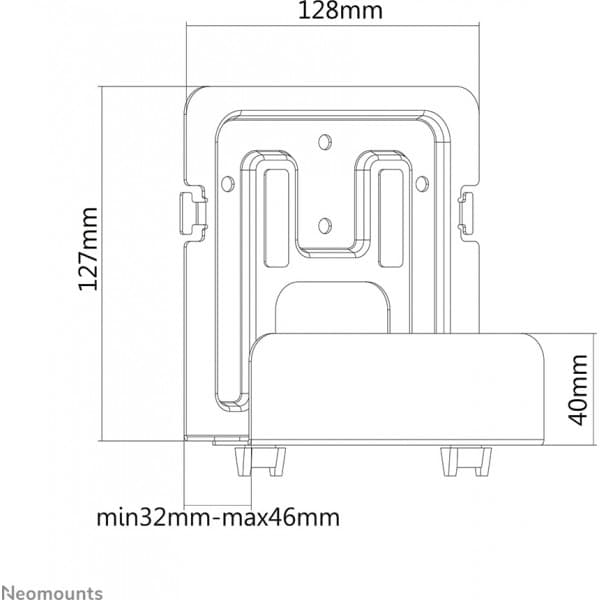 Neomounts by Newstar AWL-440BL yleismallinen mediasoitinteline