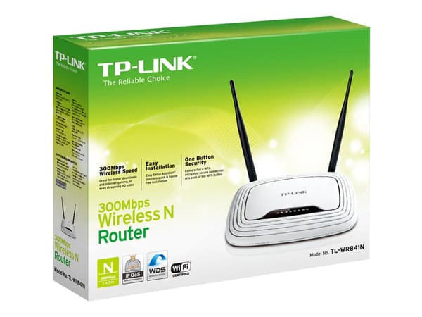TP-Link TL-WR841N 300Mbps Wireless N Router - Trådløs ruter 4-portssvitsj - Wi-Fi - 2,4 GHz