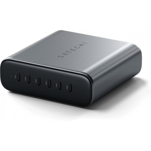 Satechi 200W USB-C 6-Port GaN-laturi - strömadapter