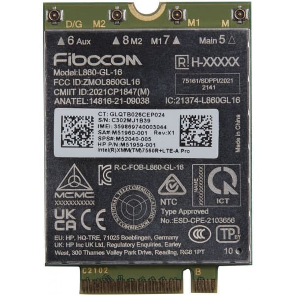 HP XMM 7560 R+ LTE-Advanced Pro WWAN mini-kort (5R8X8AA)