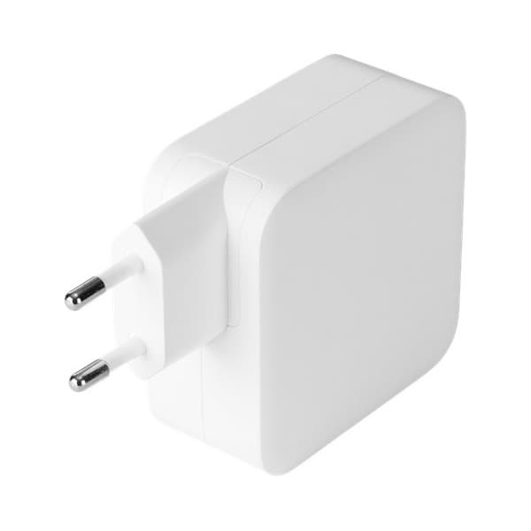 Deltaco USBC-GAN03 100 W -strømforsyning, USB-C PD, hvid