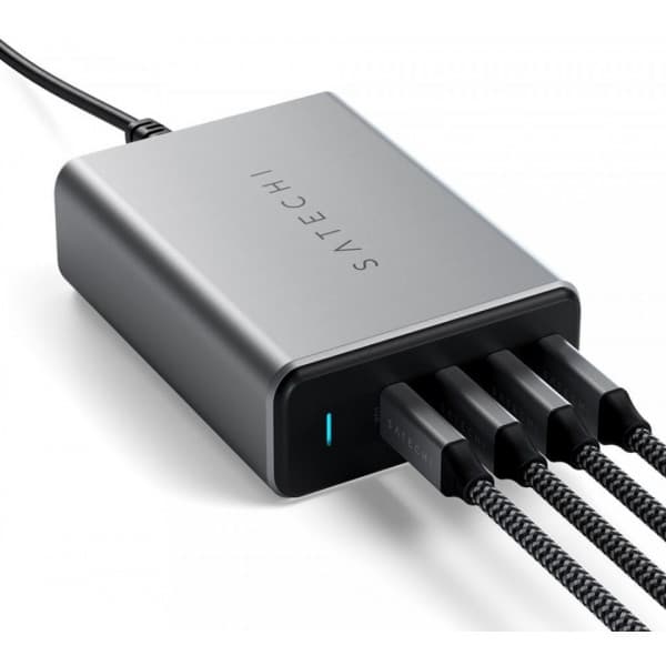 Satechi 165W GaN PD oplader 4-port USB-C strømforsyning