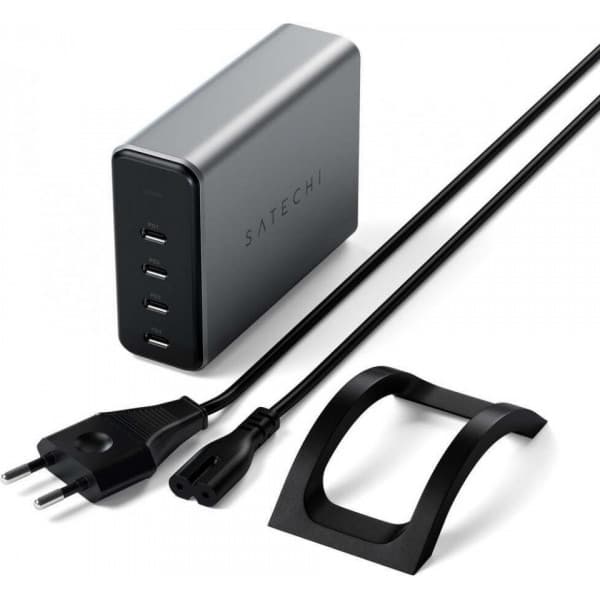 Satechi 165W GaN PD oplader 4-port USB-C strømforsyning