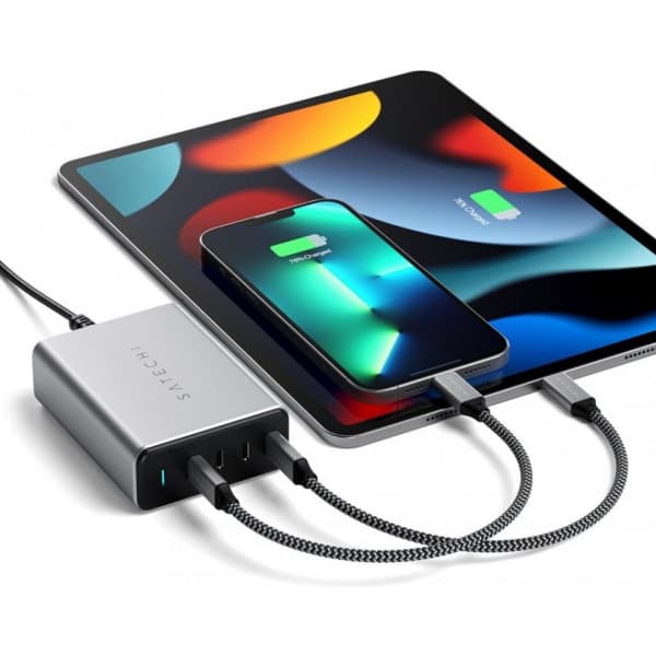 Satechi 165W GaN PD oplader 4-port USB-C strømforsyning