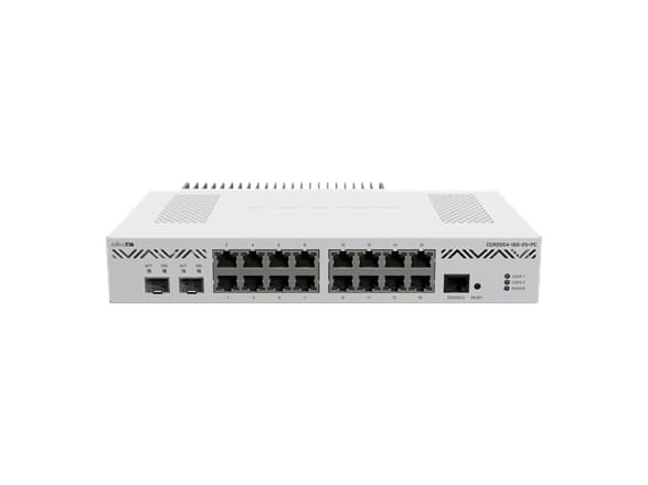MikroTik Cloud Core Router CCR2004-16G-2S+PC - Ruter 16-porters svitsj - 10GbE - rackmonterbar