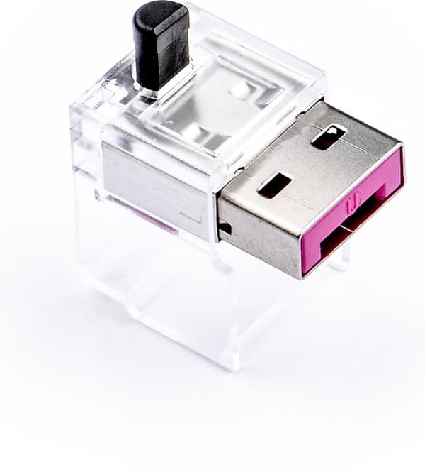 Smart Keeper Essential LAN-kabellås (5x) + låsnyckel Basic (1x) - Rosa