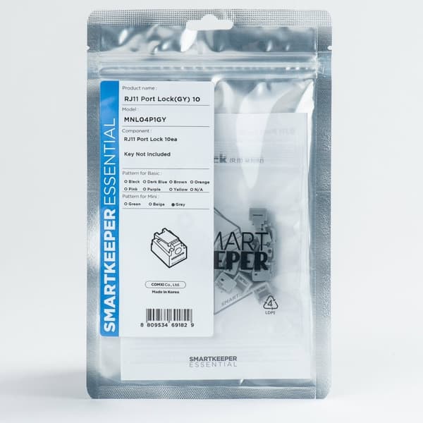 Smart Keeper Essential RJ11 portlås (10x) - Grå
