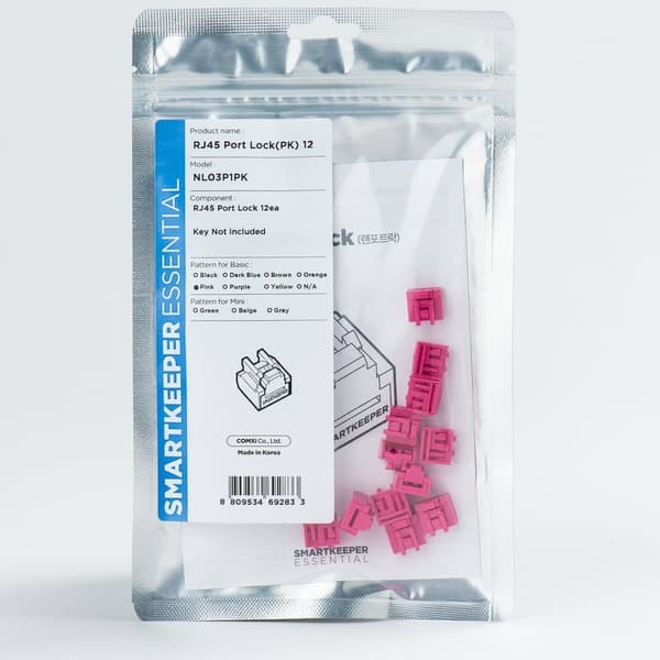 Smart Keeper Essential RJ45 Port Slot (12x) - Rosa