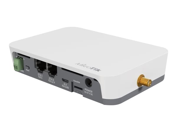 MikroTik KNOT LR8 kit - Gateway - 100Mb LAN - Wi-Fi, LoRaWAN, Bluetooth - 4G - 2.4 GHz - LTE B1/B2/B3/B4/B5/B8/B12/B13/B18/B19/B20/B25/B26/B27/B28/B6