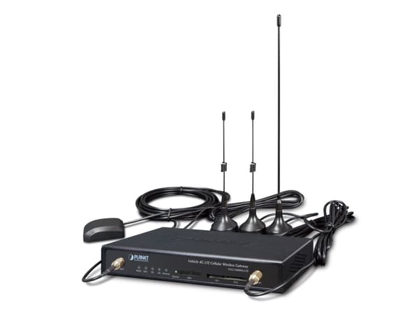 PLANET Vehicle 4G LTE Cellular Wirel, GRE,PPTP,IPSec,L2TP, 168 mm, 104 mm, 25 mm, 537 g, 6~32V DC, 1.5A