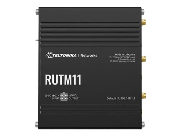 Teltonika RUTM11 - Trådlös router - WWAN 4-ports-switch - 1GbE, PPP - Wi-Fi 5 - Dubbelband - 3G, 4G - DIN-skenmonterbar, väggmonterbar, bordsmonterba