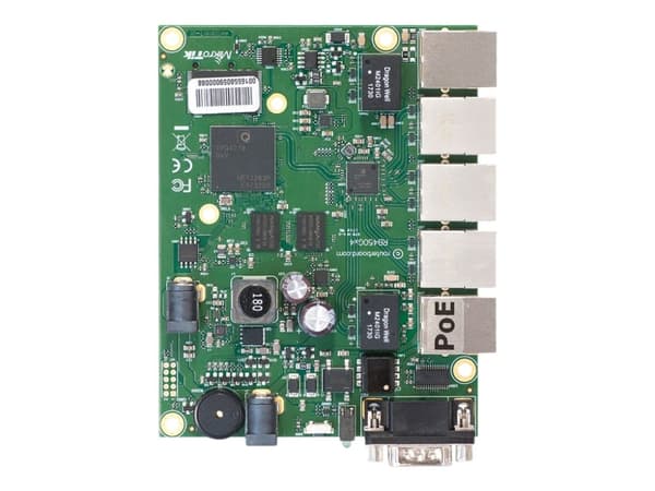 MikroTik RouterBOARD RB450Gx4 - Öppet kort, utan inkapsling - - router - 5-portars switch - 1GbE