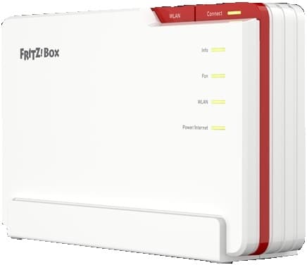 FRITZ!Box 5690 Pro, Wi-Fi 7 (802.11be), Tri-band (2.4 GHz / 5 GHz / 5 GHz), Ethernet/bredbåndsforbindelse, Hvit, Frittstående router