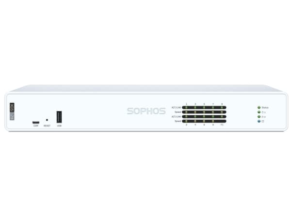 Sophos XGS 128, 19,1 Gbit/sek., 14,5 Gbit/sek., 15,05 Gbit/sek., 4650 Mbit/s, 4000 Mbit/s, 1450 Mbit/s