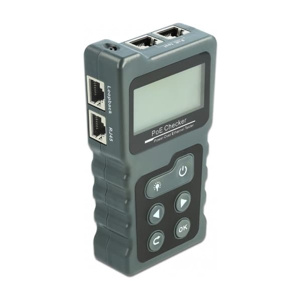 Delock LCD Kabeltester RJ45 / PoE / DC -kabell tester