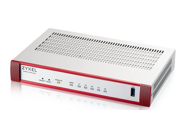 Zyxel USG Flex H Series 50HP - Firewall - med 1 års Guld Security Pack - 5 portar - 1GbE - molnhanterad - för Zyxel SFP-1000T, SFP10G-LR, SFP10G-SR,