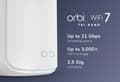 Miniatyrbilde 4 av 5: NETGEAR Orbi 870 Series RBE870 - Wi-Fi-system - (ruter) - inntil 3000 kvadratfot - maske 10GbE, 2.5GbE, Wi-Fi 7 Multibånd