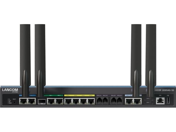 LANCOM 1936VAG-5G - Gateway - 1GbE, 5G - LTE - 5G - UMTS B1/B2/B4/B5/B8/B19/ LTE B1/B2/B3/B4/B5/B7/B8/B12/B13/B14/B17/B18/B19/B20/B25/B26/B28/B29/B30